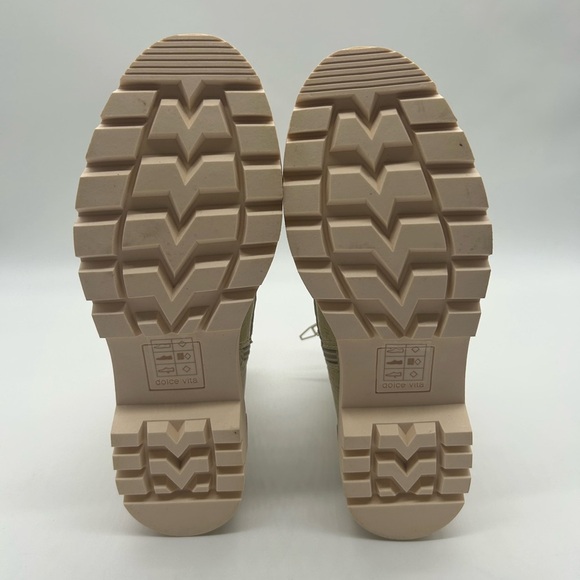 Dolce Vita Piker Ivory Perforated Stella Combat Boots Size 6.5 NIB - Picture 9 of 11